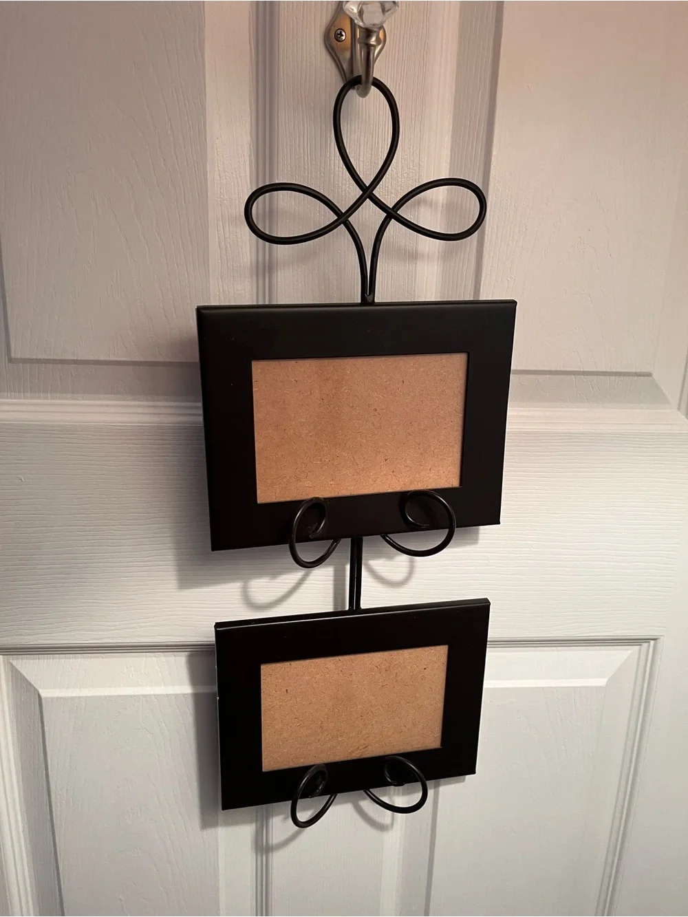Source Unknown Black Double Hanging Photo Frame with Scroll Accents